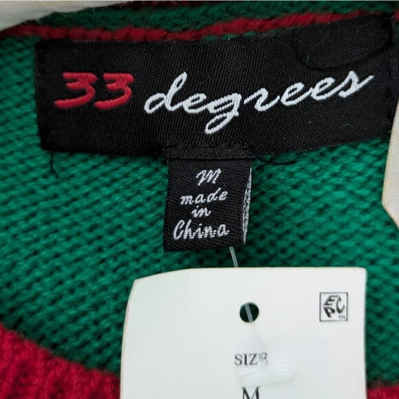 33 Degrees Christmas Elf Sweater Dress (Size M) Sequin - Picture 8 of 11